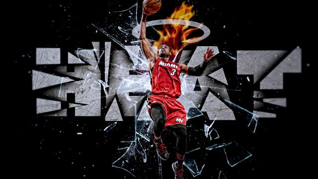 Basketball player dunking fire face free wallpaper - medium preview image