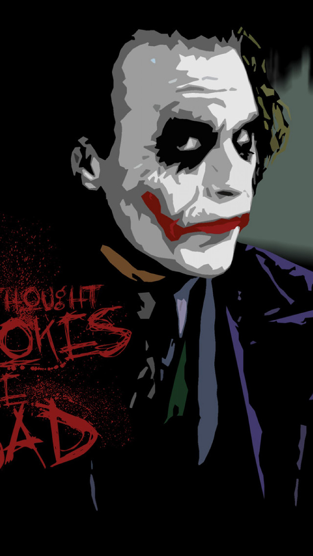 Creepy joker black background words free wallpaper - medium preview image