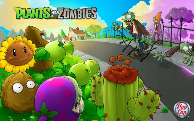 Plants zombies road fence person free wallpaper - medium preview image