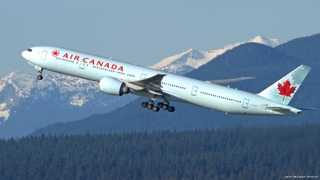 Air canada mountain range snow free wallpaper - medium preview image