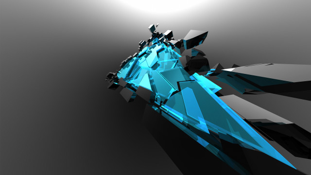 Large blue object glowing eyes free wallpaper - medium preview image