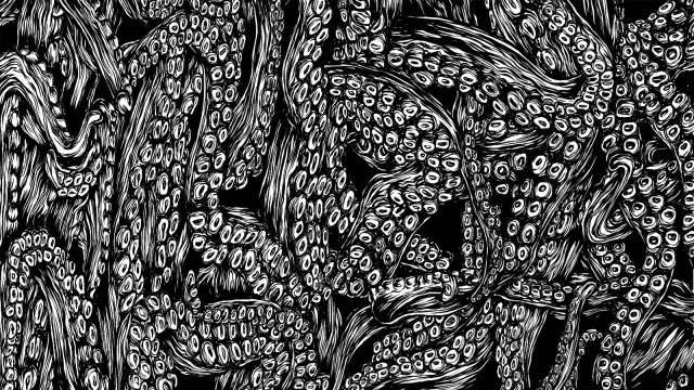 Black white flowers drawing black free wallpaper - medium preview image