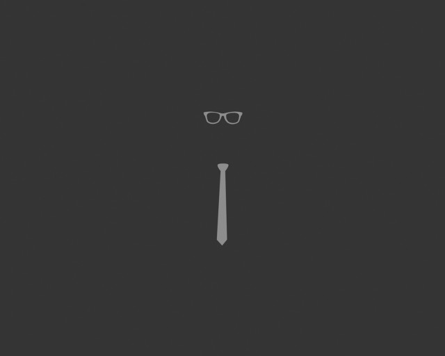 Tie glasses black white background #3 free wallpaper - medium preview image