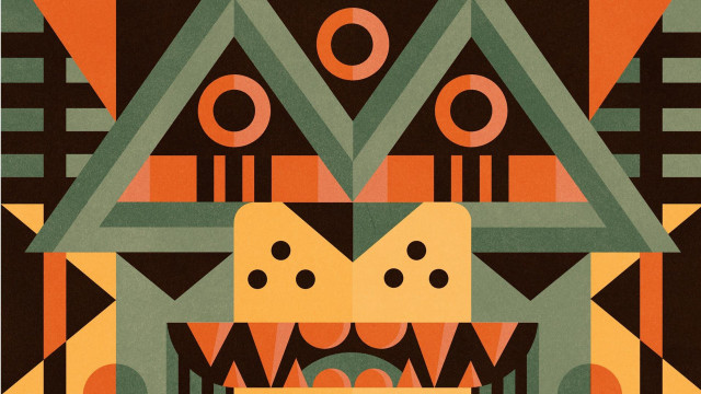 Poster face triangle pattern eyes free wallpaper - medium preview image