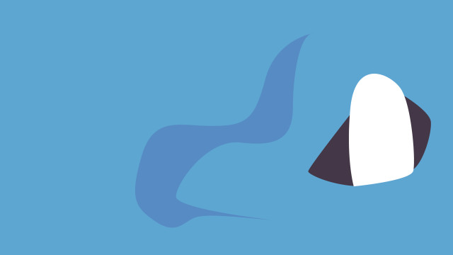 Blue background white black object free wallpaper - medium preview image