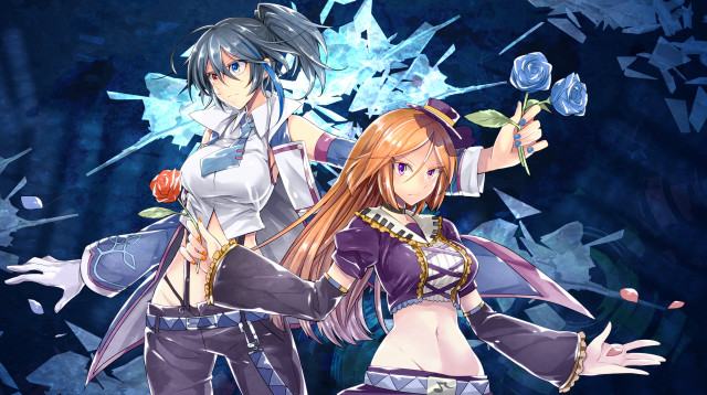 Anime characters blue background broken #2 free wallpaper - medium preview image