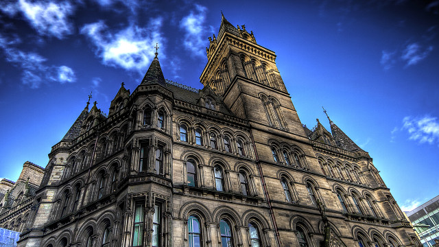 Neo gothic clocktower skyline castle free wallpaper - medium preview image