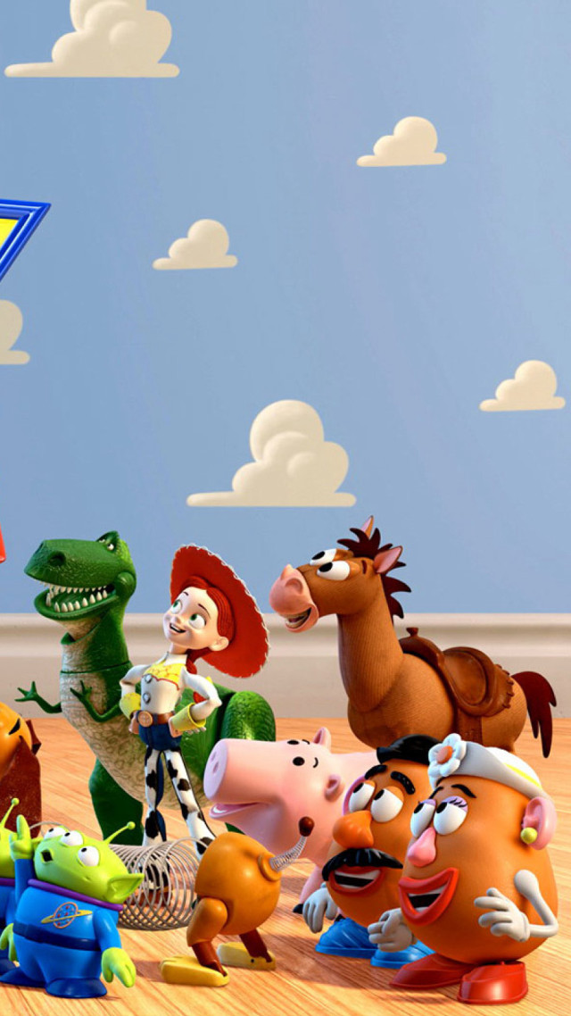 Cartoon characters blue wall sky free wallpaper - medium preview image
