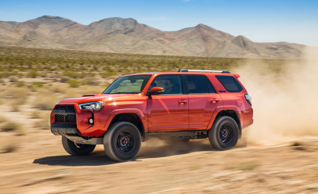 Red toyota truck desert mountains #2 free wallpaper - medium preview image