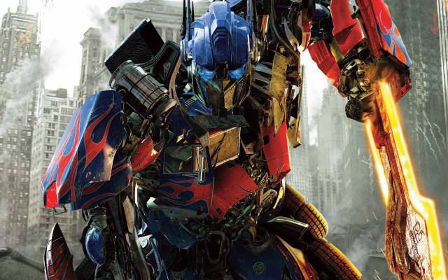 Giant robot sword street city free wallpaper - medium preview image