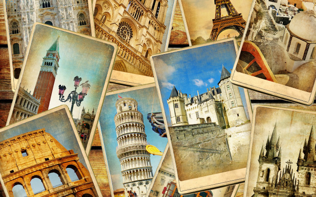Buildings collage collection architecture images free wallpaper - medium preview image