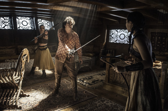 Group people swords room woman free wallpaper - medium preview image