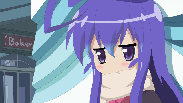 Anime girl purple hair pink free wallpaper - medium preview image