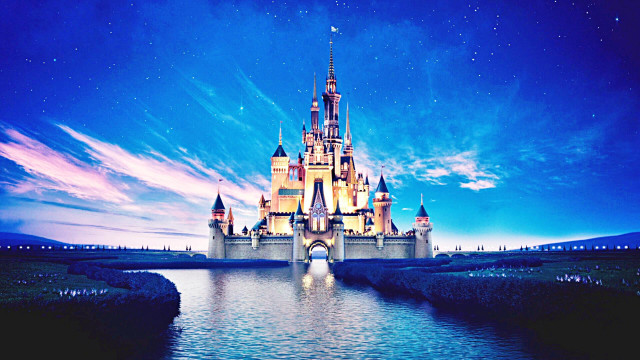 Castle lights sky water bridge #2 free wallpaper - medium preview image