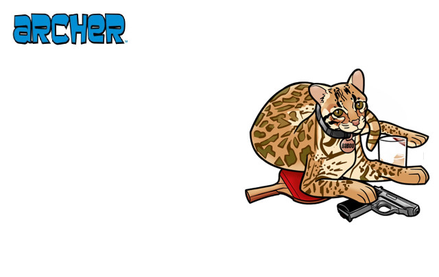 Cat sitting gun glass water free wallpaper - medium preview image