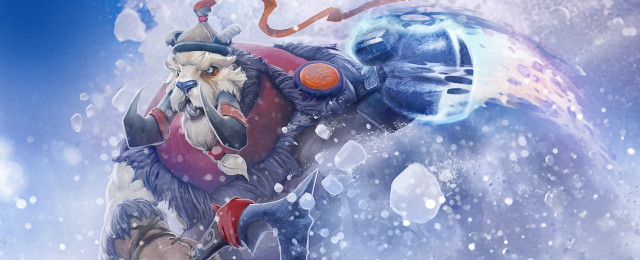 Cartoon character snowball dog holding free wallpaper - medium preview image