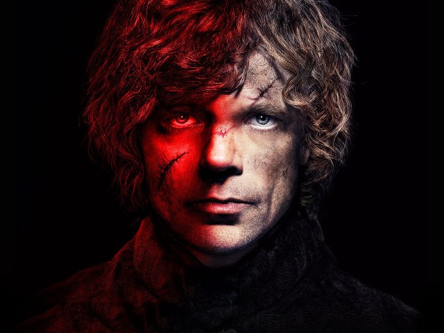 Man red eyes black shirt free wallpaper - medium preview image
