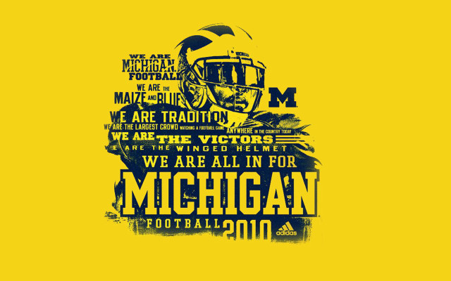 Michigan football team poster helmet #2 free wallpaper - medium preview image