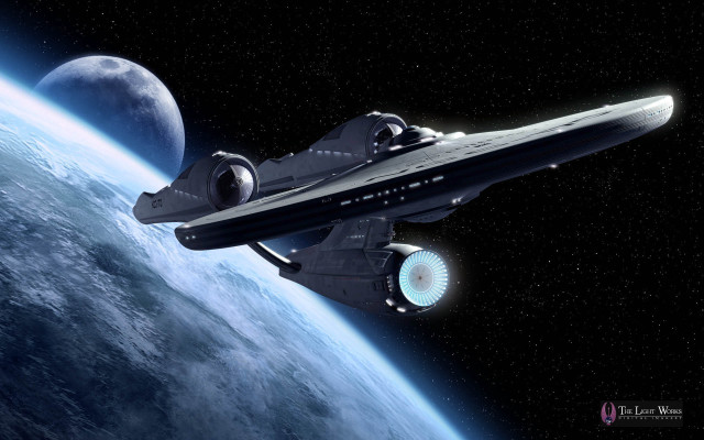 Spaceship blue planet moon earth free wallpaper - medium preview image