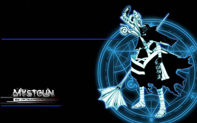 Cartoon character broom hat blue free wallpaper - medium preview image