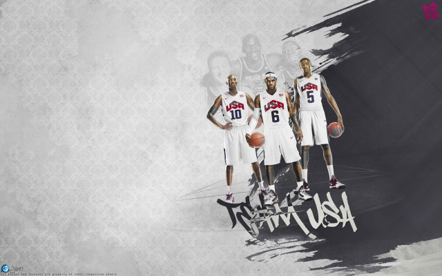 Basketball players wall black white free wallpaper - medium preview image
