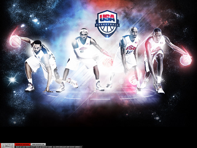 Basketball players space scene basketball free wallpaper - medium preview image