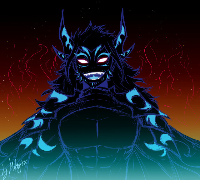 Demonic creature red eyes demon #3 free wallpaper - medium preview image