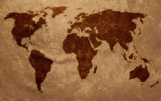 World map brown background border #3 free wallpaper - medium preview image