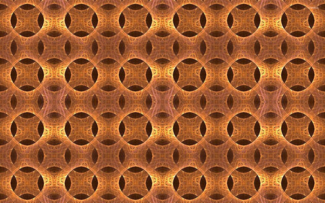 Intricate orange brown circles pattern free wallpaper - medium preview image