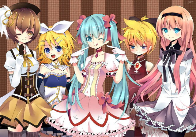 Anime girls wallpaper cat group free wallpaper - medium preview image
