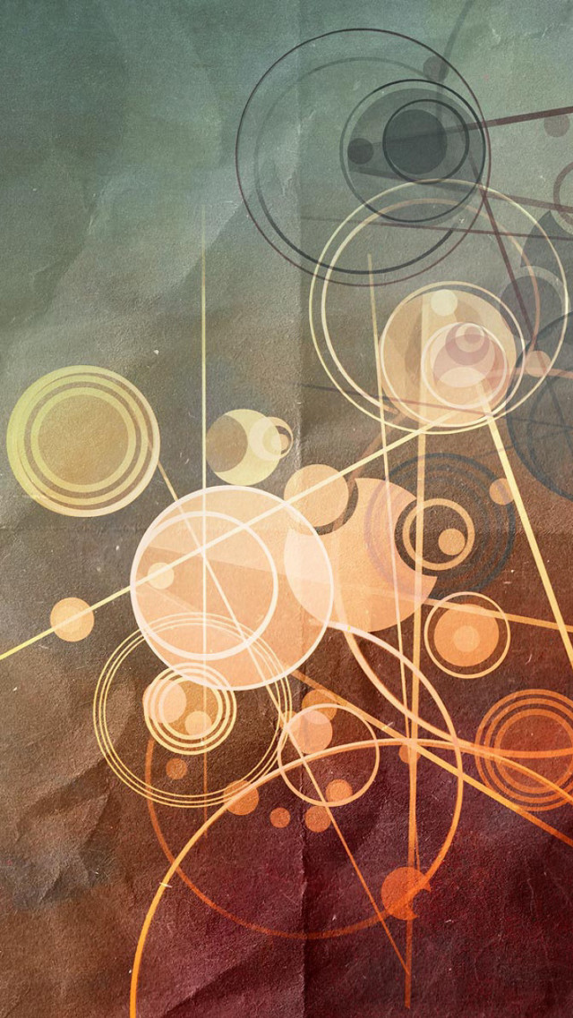 Circles lines brown background green free wallpaper - medium preview image