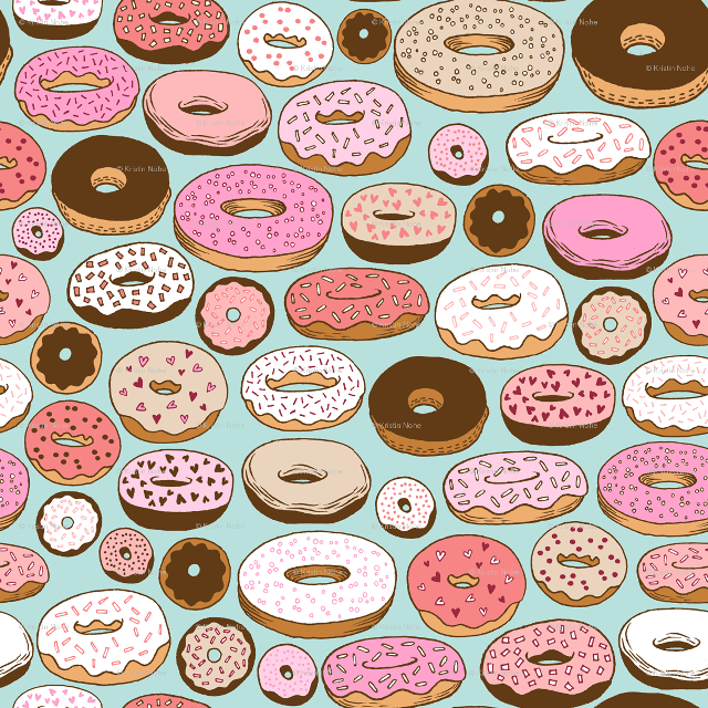 Donuts colorful blue pastel pop free wallpaper - medium preview image