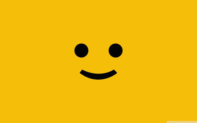 Yellow background smiley face black #3 free wallpaper - medium preview image