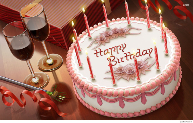 Birthday cake candles wine glass free wallpaper - medium preview image