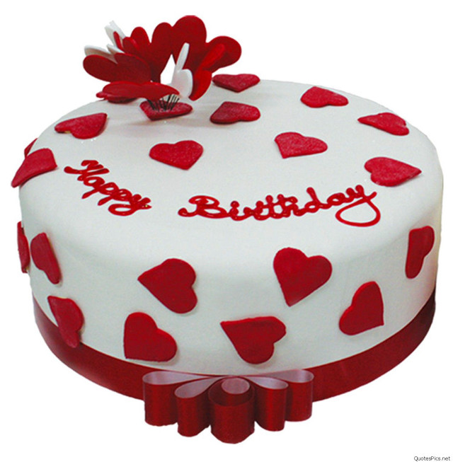 Birthday cake hearts happy birthday free wallpaper - medium preview image