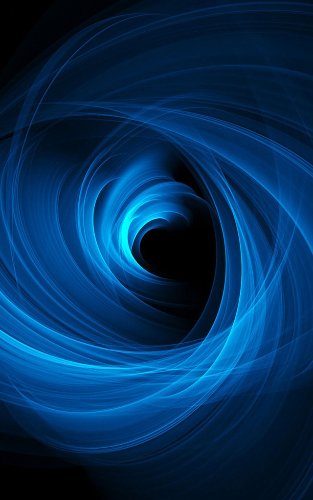 Blue swirl black background image free wallpaper - medium preview image