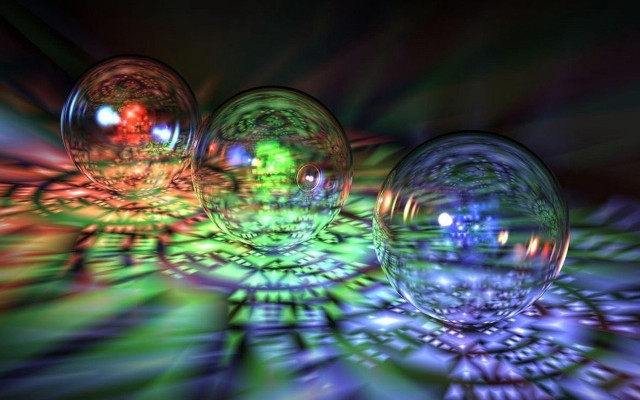Glass balls table black background #2 free wallpaper - medium preview image