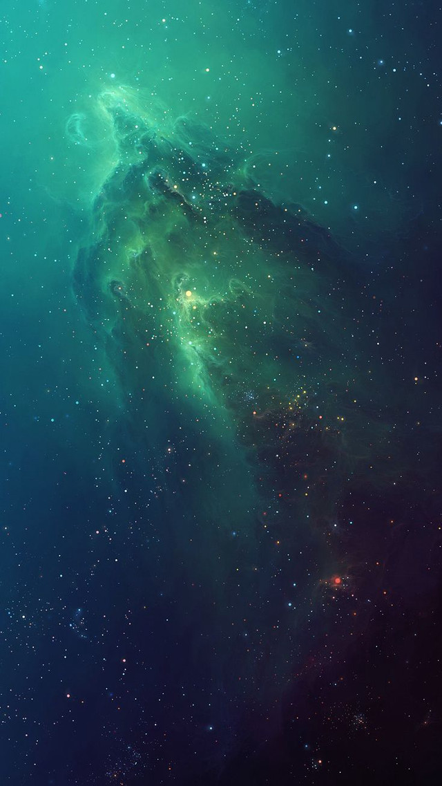 Large green blue space stars #2 free wallpaper - medium preview image