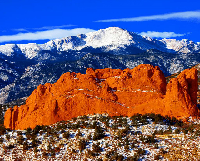 Mountain range snow blue sky #6 free wallpaper - medium preview image
