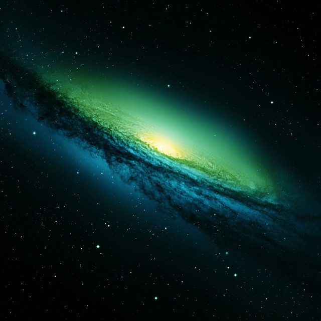 Large green blue object stars free wallpaper - medium preview image