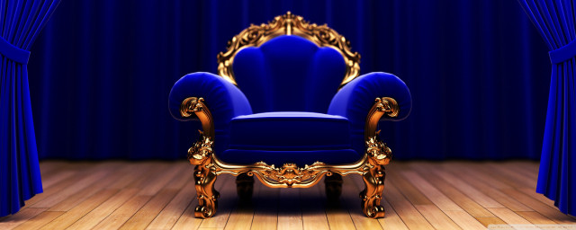 Blue chair blue curtain gold #2 free wallpaper - medium preview image