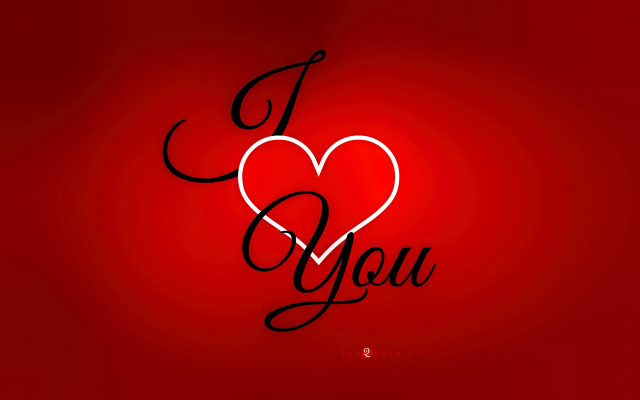 Red background heart i love free wallpaper - medium preview image