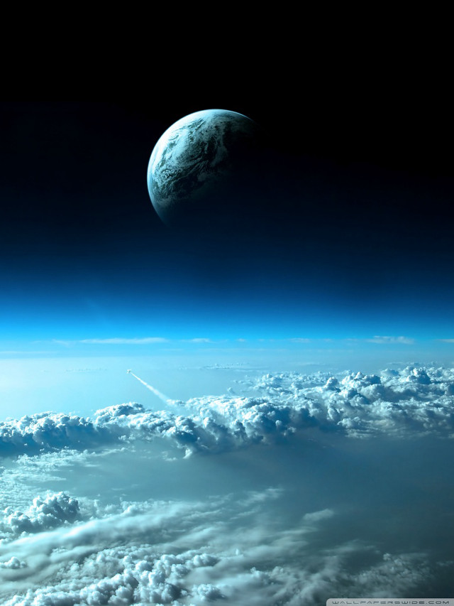 Earth view space shuttle clouds #6 free wallpaper - medium preview image