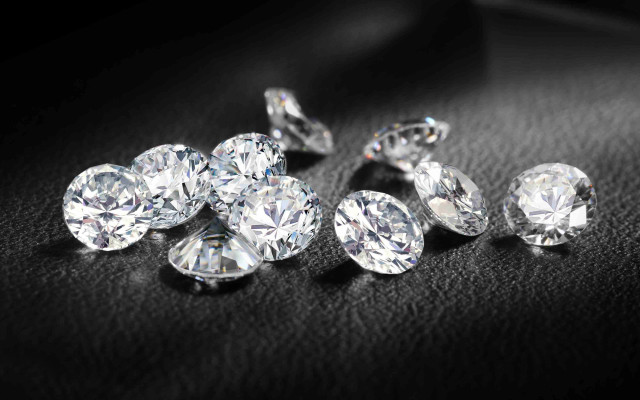 Diamonds black surface black background free wallpaper - medium preview image