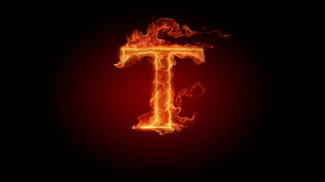 Fire letter t red flame free wallpaper - medium preview image