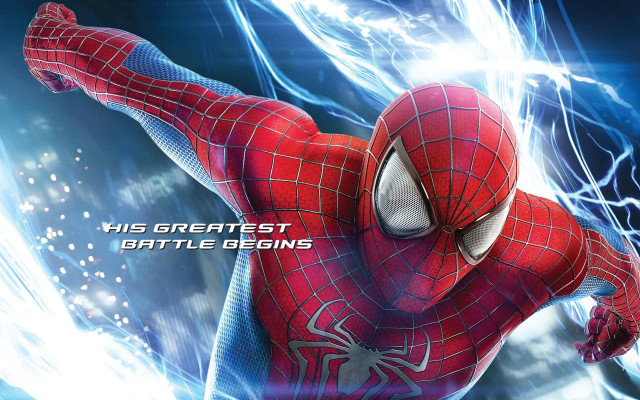 Spiderman air lightning fantastic realism free wallpaper - medium preview image