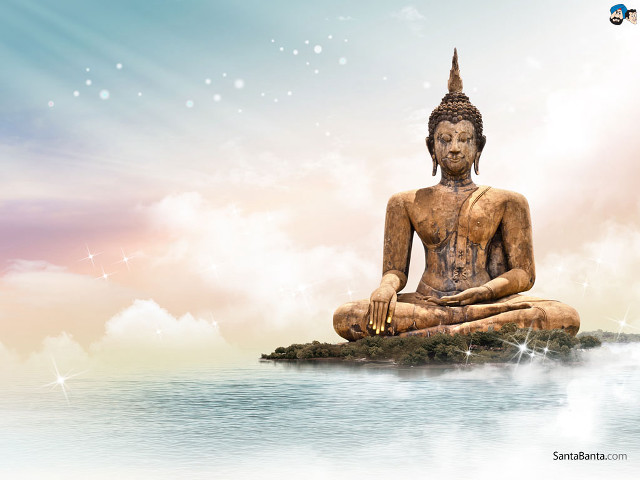 Buddha statue island ocean sky free wallpaper - medium preview image