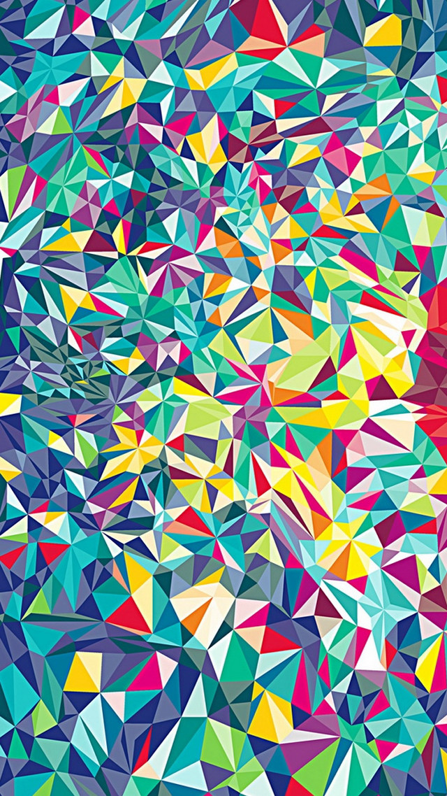 Colorful abstract triangles surreal cubist free wallpaper - medium preview image