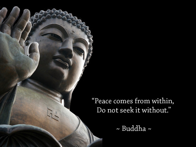 Buddha statue quote black background free wallpaper - medium preview image