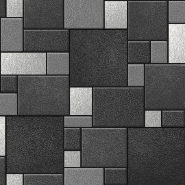 Black white tile wall colorful free wallpaper - medium preview image